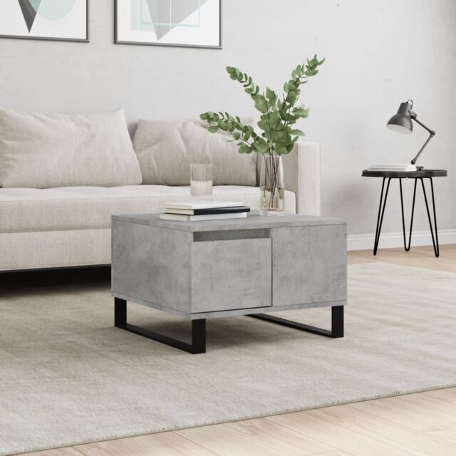 Berkfield Home Coffee Table Concrete Grey 55x55x36.5 cm Engineered Wood - image 1