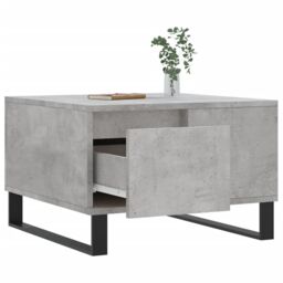 Berkfield Home Coffee Table Concrete Grey 55x55x36.5 cm Engineered Wood - thumbnail 4