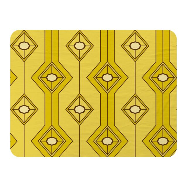 Benjamin Tate Design Yellow Geometric Blanket in Natural - Size: 120 cm x 150 cm - image 1