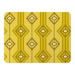 Benjamin Tate Design Yellow Geometric Blanket in Natural - Size: 120 cm x 150 cm - thumbnail 1