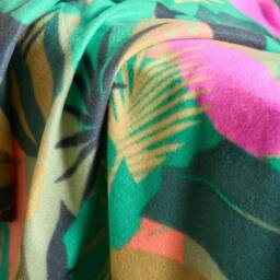 OHS Tropical Print Polar Fleece Throw Blanket Lightweight Bedspread - Size: 120 cm x 150 cm - thumbnail 2