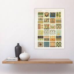 "Artery8 Renaissance Patterns Racinet Vintage Wall Art Print Poster - Size: W12"" x H16""" - thumbnail 4