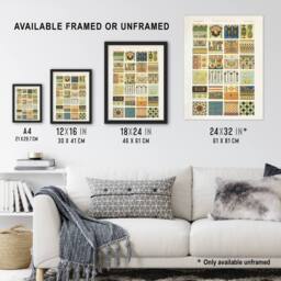 "Artery8 Renaissance Patterns Racinet Vintage Wall Art Print Poster - Size: W12"" x H16""" - thumbnail 3