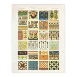 "Artery8 Renaissance Patterns Racinet Vintage Wall Art Print Poster - Size: W12"" x H16""" - thumbnail 1