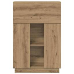 Berkfield Home Artisan Oak Writing Desk Artisan oak Particle board Medium in Brown - thumbnail 6