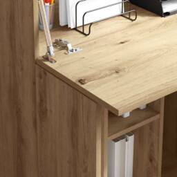 Berkfield Home Artisan Oak Writing Desk Artisan oak Particle board Medium in Brown - thumbnail 4
