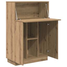 Berkfield Home Artisan Oak Writing Desk Artisan oak Particle board Medium in Brown - thumbnail 5