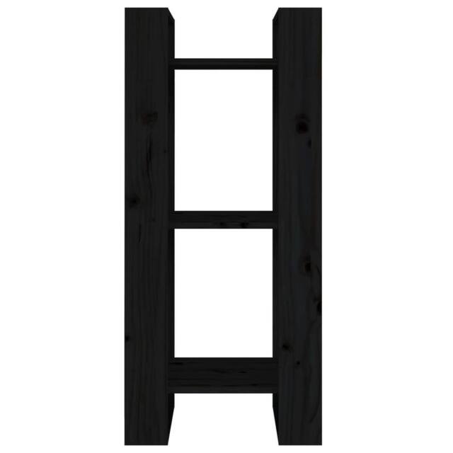 Berkfield Home Beautiful Book Cabinet/Room Divider Black 41x35x91 cm Solid Wood Pine - Size: 41 x 35 x 91 cm - image 1