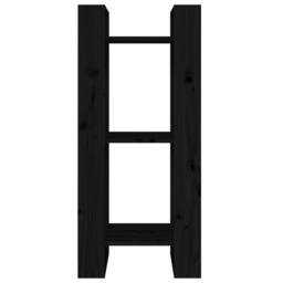 Berkfield Home Beautiful Book Cabinet/Room Divider Black 41x35x91 cm Solid Wood Pine - Size: 41 x 35 x 91 cm - thumbnail 1