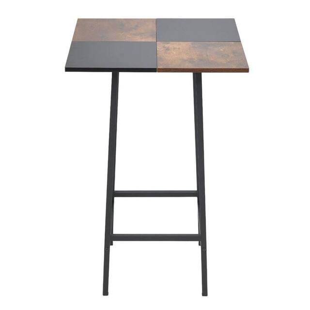 KORVIXA Tall Square Bar Table Small Kitchen Pub Dining Table - Size: 100 cm x 100 cm - image 1