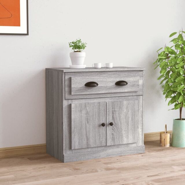 Berkfield Home Sideboard Grey Sonoma 70x35.5x67.5 cm Engineered Wood - image 1