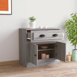 Berkfield Home Sideboard Grey Sonoma 70x35.5x67.5 cm Engineered Wood - thumbnail 3