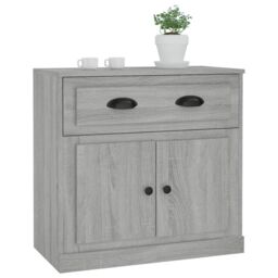 Berkfield Home Sideboard Grey Sonoma 70x35.5x67.5 cm Engineered Wood - thumbnail 4