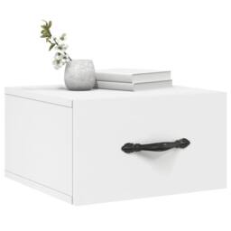 Berkfield Home Decorative Wall-mounted Bedside Cabinet White 35x35x20 cm - Size: 35 x 35 x 20 cm - thumbnail 1