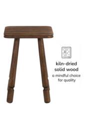 MH London Square Solid Mango Wood Side Table, Bedside End Table for Living Room & Bedroom - Olive in Dark Brown - thumbnail 6