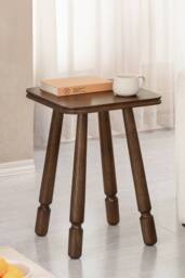 MH London Square Solid Mango Wood Side Table, Bedside End Table for Living Room & Bedroom - Olive in Dark Brown - thumbnail 1