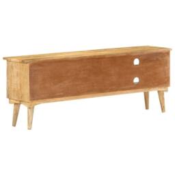 Berkfield Home TV Cabinet 140x30x50 cm Solid Mango Wood in Brown - Size: 140 x 30 x 50 cm - thumbnail 4