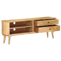 Berkfield Home TV Cabinet 140x30x50 cm Solid Mango Wood in Brown - Size: 140 x 30 x 50 cm - thumbnail 2