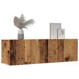Berkfield Home TV Cabinets Wall-mounted 2 pcs Old Wood 100x30x30 cm in Brown - Size: 100 x 30 x 30 cm - thumbnail 3