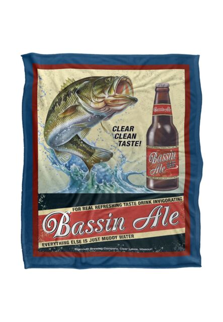 JQ Licensing Bassin Ale Silky Touch Super Soft Throw Blanket 152 X 127 cm in White - image 1