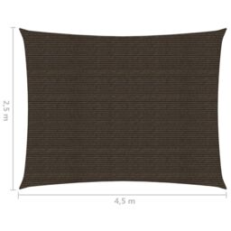 Berkfield Home Sunshade Sail 160 g/m ² Brown 2.5x4.5 m HDPE - thumbnail 6