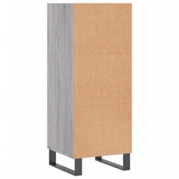 Berkfield Home Sideboard Grey Sonoma 34.5x32.5x90 cm Engineered Wood - thumbnail 5