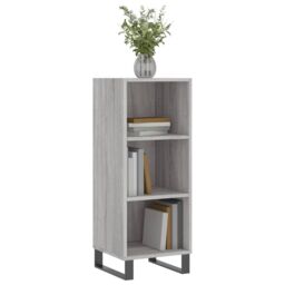 Berkfield Home Sideboard Grey Sonoma 34.5x32.5x90 cm Engineered Wood - thumbnail 2