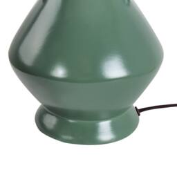 Wyld and Coco Green Ceramic Table Lamp with Textured Cotton Shade - thumbnail 7
