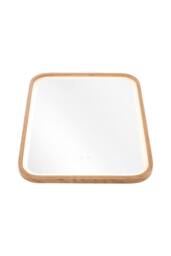 Living and Home Wall-Mounted Bathroom Adjustable LED Vanity Mirror with Demister in Brown - thumbnail 2