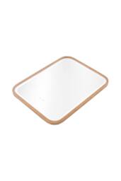 Living and Home Wall-Mounted Bathroom Adjustable LED Vanity Mirror with Demister in Brown - thumbnail 1