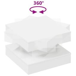 Berkfield Home Modern Coffee Table 360-Degree Rotatable White 50x50x34.5 cm - thumbnail 7