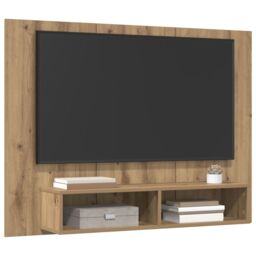 Berkfield Home Wall TV Cabinet Artisan oak Engineered wood in Brown - thumbnail 3