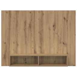 Berkfield Home Wall TV Cabinet Artisan oak Engineered wood in Brown - thumbnail 5
