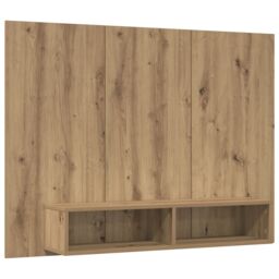 Berkfield Home Wall TV Cabinet Artisan oak Engineered wood in Brown - thumbnail 2