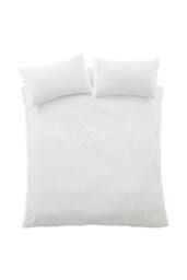 Bianca 'Seersucker Woven Stripe' 180 Thread Count Cotton Duvet Cover Set in Grey - Size: Single - thumbnail 6