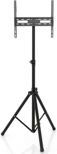 Gymax Tripod TV Stand 5-position Height Adjustable Swivel TV Floor Stand in Black - image 1