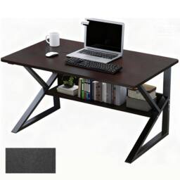 FORGEVIO Computer Desk Laptop Pc Study Table Office Desk Home Furniture in Black - thumbnail 4