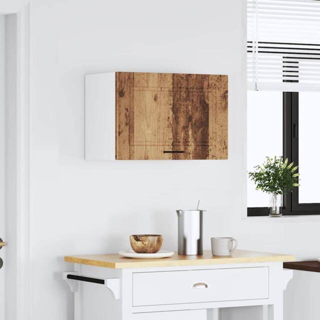 Berkfield Home Kitchen Wall Cabinet Porto Old Wood Engineered Wood in Brown - image 1