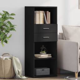 Berkfield Home Highboard Black 45x42.5x124 cm Engineered Wood - thumbnail 1
