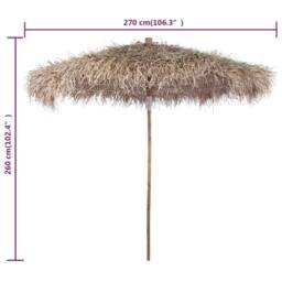 Berkfield Home Bamboo Umbrella 270 cm with Banana Leaf Roof in Brown - thumbnail 4