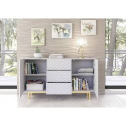 Mex Furniture LTD Sideboard Diamond Luxe 140cm - White - thumbnail 3