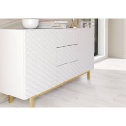 Mex Furniture LTD Sideboard Diamond Luxe 140cm - White - thumbnail 6