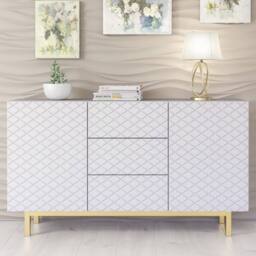 Mex Furniture LTD Sideboard Diamond Luxe 140cm - White