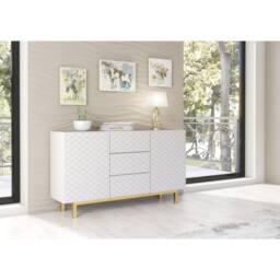 Mex Furniture LTD Sideboard Diamond Luxe 140cm - White - thumbnail 5