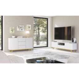 Mex Furniture LTD Sideboard Diamond Luxe 140cm - White - thumbnail 7