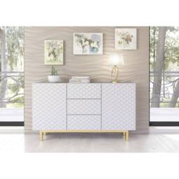 Mex Furniture LTD Sideboard Diamond Luxe 140cm - White - thumbnail 2
