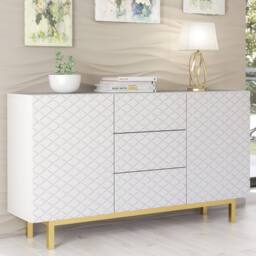 Mex Furniture LTD Sideboard Diamond Luxe 140cm - White - thumbnail 4