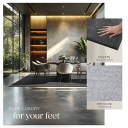 tectake Rug Zonelle 140 X 200 Cm - Anthracite in Dark Grey - Size: 140 cm x 200 cm - thumbnail 4