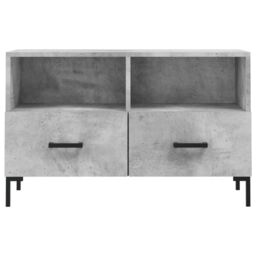 Berkfield Home TV Cabinet Concrete Grey 80x36x50 cm Engineered Wood - Size: 80 x 36 x 50 cm - thumbnail 5
