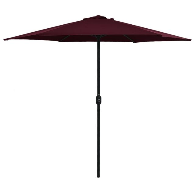 Berkfield Home Outdoor Parasol with Aluminium Pole 270x246 cm Bordeaux Red - image 1